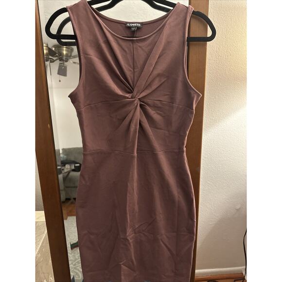 Express Women’s Twist Front Sleeveless Dress Plum Mauve Summer Size S - Picture 2 of 9